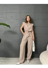 PREMİUM SIFIR KOL CREP TULUM - TAŞ