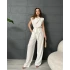 PREMİUM SIFIR KOL CREP TULUM - BEYAZ