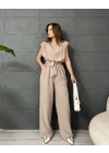 PREMİUM SIFIR KOL CREP TULUM - TAŞ
