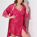 2li Vişne Sabahlık Takımı Bigsize 6212