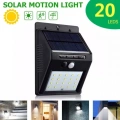 20 Ledli Hareket Sensörlü Dış Mekan Solar Lamba