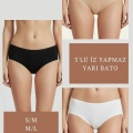 3lü Set Külot-siyah-beyaz-ten Dor2850