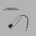 USB‑C Çoklu Bağlantı Merkezi – 5 Gbps, 100‑240 V, Sağlam Eloksal Tasarım