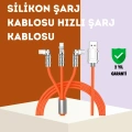 120 W Hızlı Çözüm Sunan 3ü 1 USB Şarj Kablosu– Sağlam Gövde