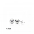 925 Ayar Gümüş Top Küpe - 4 mm