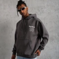 98 Baskılı Kapşonlu Sweat - Gri