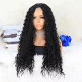 Afro Dalga Siyah Orta Boy Tül Peruk