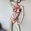 Ağ Bölgesi Açık Elastik Fantezi Harness - 474