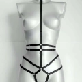 Ağ Kısmı Açık Seksi Jartiyer Harness - 370