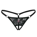 Ağı Açık Siyah Dantelli Fantezi İç Çamaşırı G String