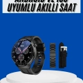 Amoled Ekran Akıllı Saat Üç Kordonlu İOS Android Uyumlu