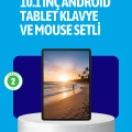 Android 15 Tablet Klavyeli Mouse’lu Profesyonel Set