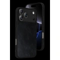 Apple İphone 17 Pro Max Aras Deri Kapak - Siyah
