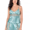 Aqua Saten Babydoll Şort Takımı