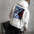 Astronot Baskılı Kapüşonlu Sweat - Beyaz -