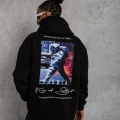 Astronot Baskılı Kapüşonlu Sweat - Siyah -