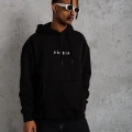 Astronot Baskılı Kapüşonlu Sweat - Siyah -