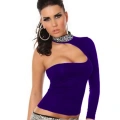 B101432 Pul Payet Aksesuarlı Bluz