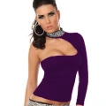 B101432 Pul Payet Aksesuarlı Bluz