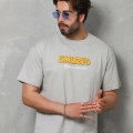 Basic Bisiklet Yaka Oversize T-Shirt - Gri -