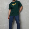Basic Bisiklet Yaka Oversize T-Shirt - Yeşil -