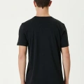 Basic Bisiklet Yaka Regular T-Shirt - Siyah -