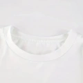 Baskılı Oversize Bisiklet Yaka T-shirt - Beyaz