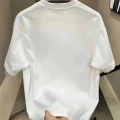 Baskılı Oversize Bisiklet Yaka T-shirt - Beyaz