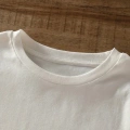 Baskılı Oversize Bisiklet Yaka T-shirt - Beyaz