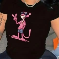 Baskılı Oversize Bisiklet Yaka T-shirt - Beyaz