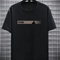 Baskılı Oversize Bisiklet Yaka T-shirt - Siyah