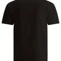 Baskılı Oversize Bisiklet Yaka T-shirt - Siyah