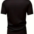 Baskılı Oversize Bisiklet Yaka T-shirt - Siyah