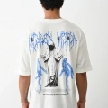 Baskılı Oversize T-Shirt - Beyaz -