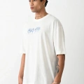 Baskılı Oversize T-Shirt - Beyaz -