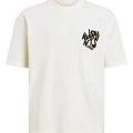 Baskılı Oversize T-shirt - Beyaz -