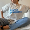 Baskılı Oversize T-Shirt - Beyaz -
