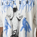 Baskılı Oversize T-Shirt - Beyaz -
