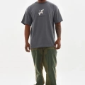 Baskılı Oversize T-Shirt - Füme -