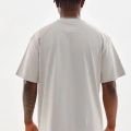 Baskılı Oversize T-Shirt - Gri -