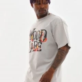 Baskılı Oversize T-Shirt - Gri -