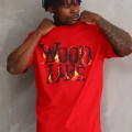 Baskılı Oversize T-Shirt - Kırmızı -