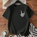 Baskılı Oversize T-shirt - Siyah -