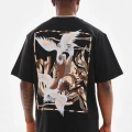 Baskılı Oversize T-Shirt - Siyah -