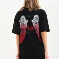 Baskılı Oversize T-Shirt - Siyah -