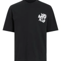 Baskılı Oversize T-shirt - Siyah -