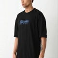 Baskılı Oversize T-Shirt - Siyah -