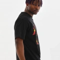 Baskılı Oversize T-Shirt - Siyah -