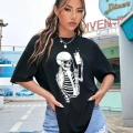 Baskılı T-shirt - Siyah