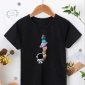 Baskılı T-Shirt - Siyah -
